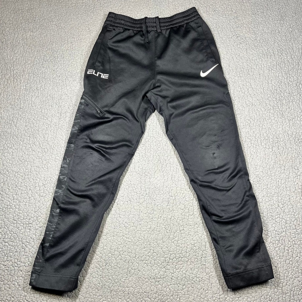 Nike Elite Dri-FIT Basketball Pants Kids XL Black Tapered Joggers 856039-010